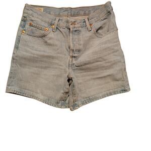 Levi’s 501 Women’s Denim Shorts Size 27 Light Blue Factory Hem High Rise